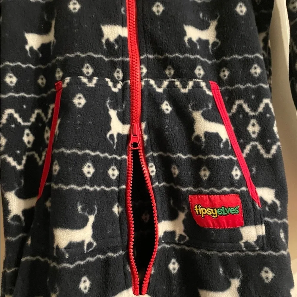 Tipsy Elves Black and White Reindeer Jumpsuit